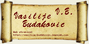 Vasilije Budaković vizit kartica